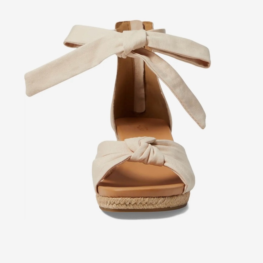 UGG Women's Yarrow Espadrille Wedge Sandals; Size 10; Color Canvas #35B - Picture 2 of 8